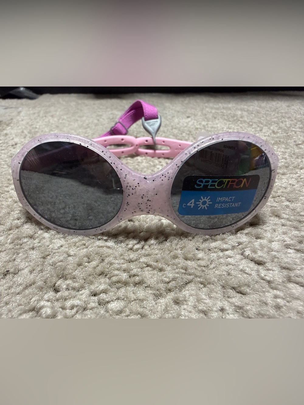 Pink Glitter Kids Sunglasses - Spectron Lens
